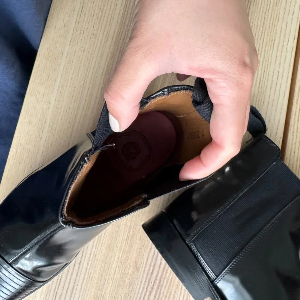 Grenson Women's black patent leather chelsea boots - Picture 2 of 9